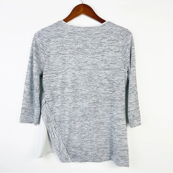 WHBM Black Knit Striped Knit Top Size Small - Picture 6 of 7